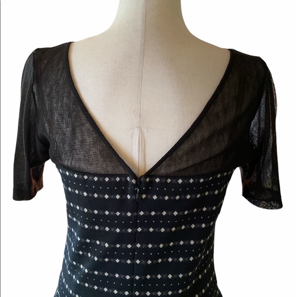 Betsey Johnson Black Silver Metallic Mesh Dress - 8 - Picture 5 of 12